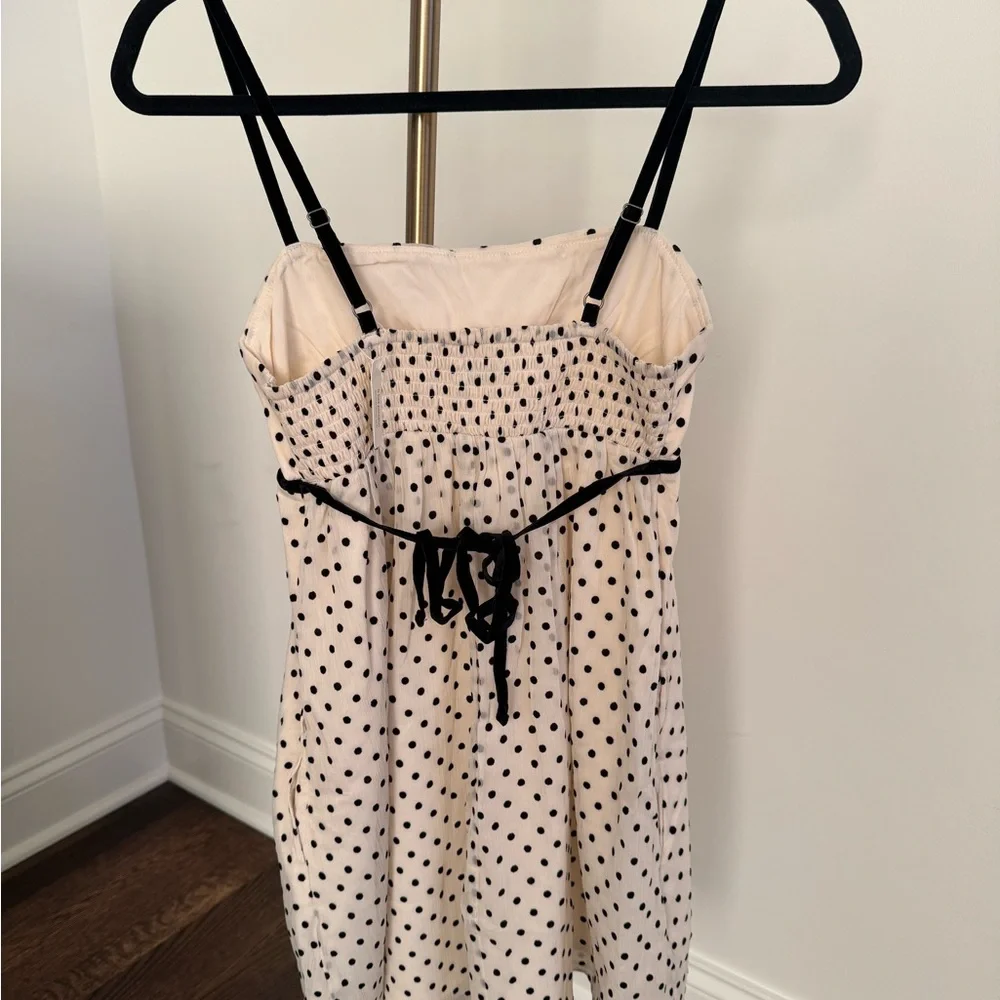 Hollister Black and White Polka Dot Mini Dress - Picture 3 of 4